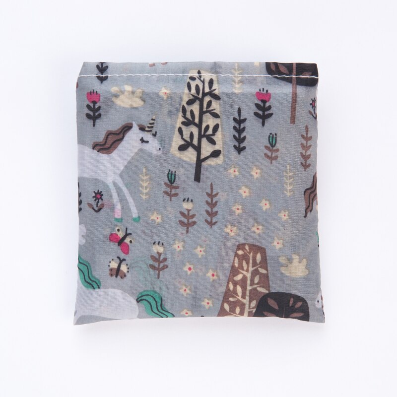 Bolsa de la compra reciclada, poliéster ecológico, plegable, tamaño pequeño, Premium, ligero bolso plegable con asa