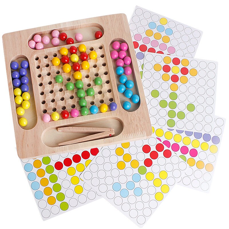 Holz Montessori Kinder Spielzeug Hände Gehirn Training Clip Perlen Puzzle Bord Mathematik Spiel Baby Früh Pädagogisches Spielzeug Für Kinder: H