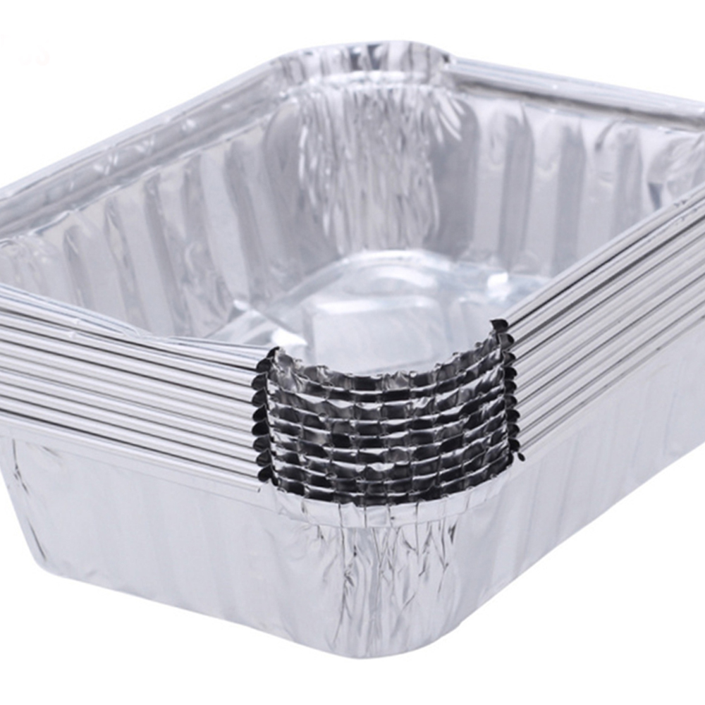 20 Teile/satz Einweg BBQ Tropfen Pfanne Nicht-Stock Aluminium Folie Kasten Wärme-beständig Grill Zinn Tablett Camping draussen werkzeuge Zubehör