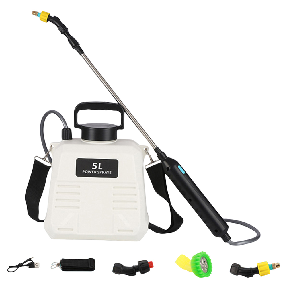 5/8L Gärten Elektrische Spritzgerät Garten Spritzgerät Schulter Automatische Garten Pflanze Spritzgerät Zerstäubung Bewässerung Blumen Bewässerung Zu: dunkel khaki