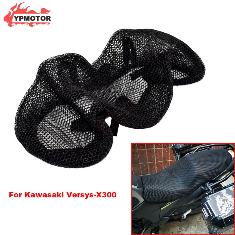 Versys-X 300 Bike Mesh Seat Cover Cushion Guard Heat Insulation Breathable Sun-proof Net For Kawasaki Versys X 300 X300 -20
