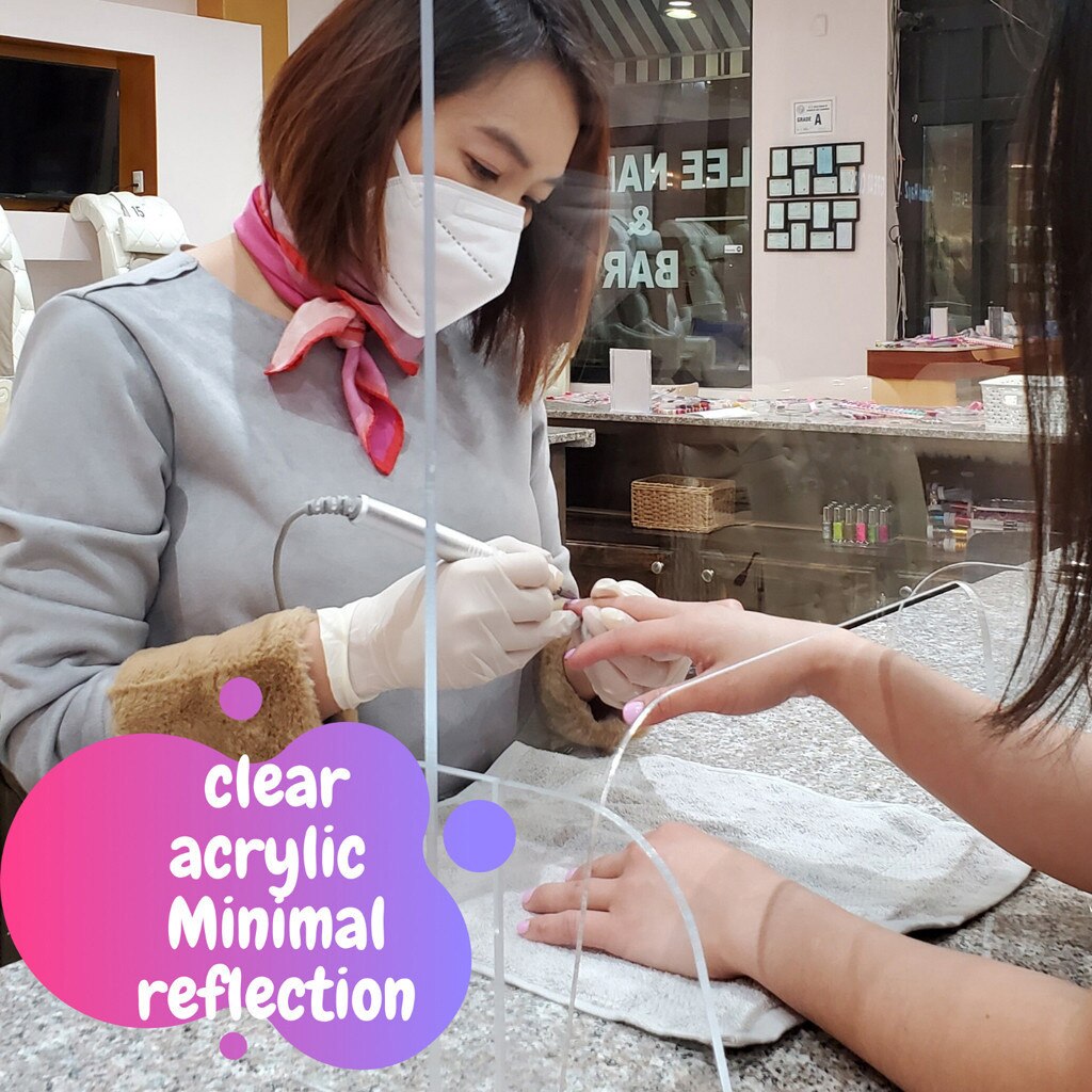 Acrylic Sneeze Guard Shield for Restaurant Grocery Stores Salons Retailers #C