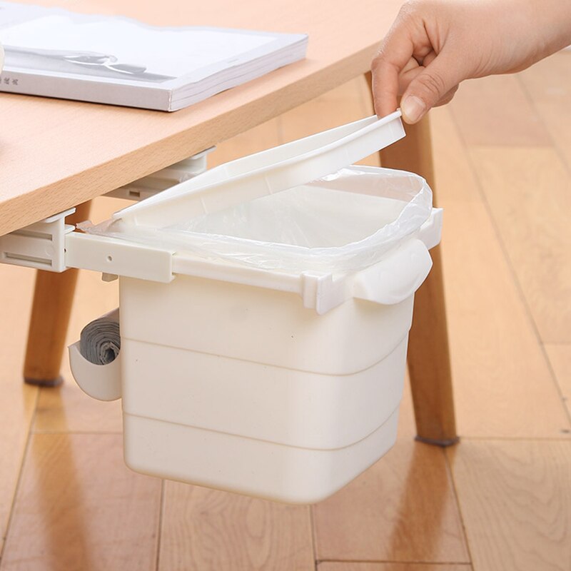 Recycler poubelle cachée cuisine Push-Pull poubelle poubelle petite boîte de rangement en plastique pour bureau bureau à domicile