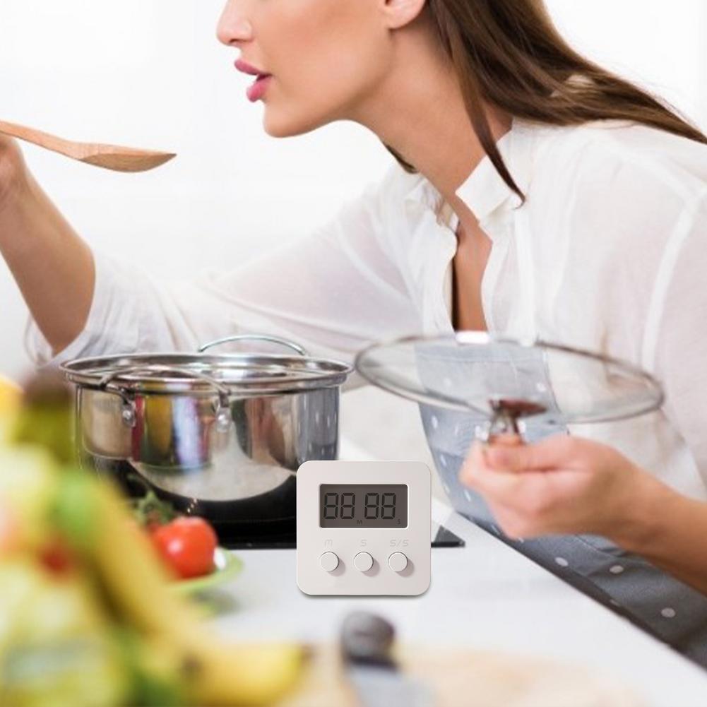 LCD Mini Kitchen Timer Cooking Alarm Clock Digital Timer Built-in Speaker Sleep Shower Study Stopwatch Count Kitchen Gadget Tool