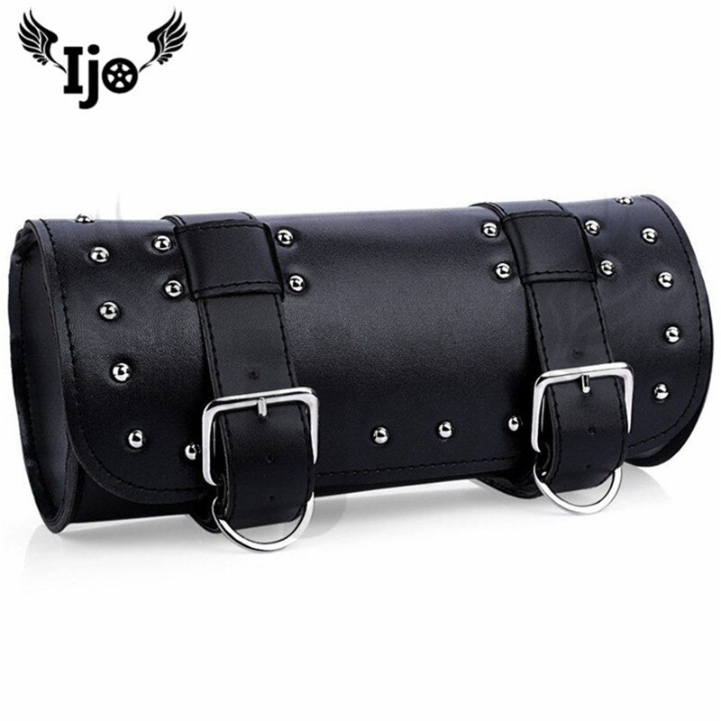 retro dirt pit bike luggage motorcycle accessories motocross pouch scooter tool bags for harley prince cruise motorbike tail bag: black