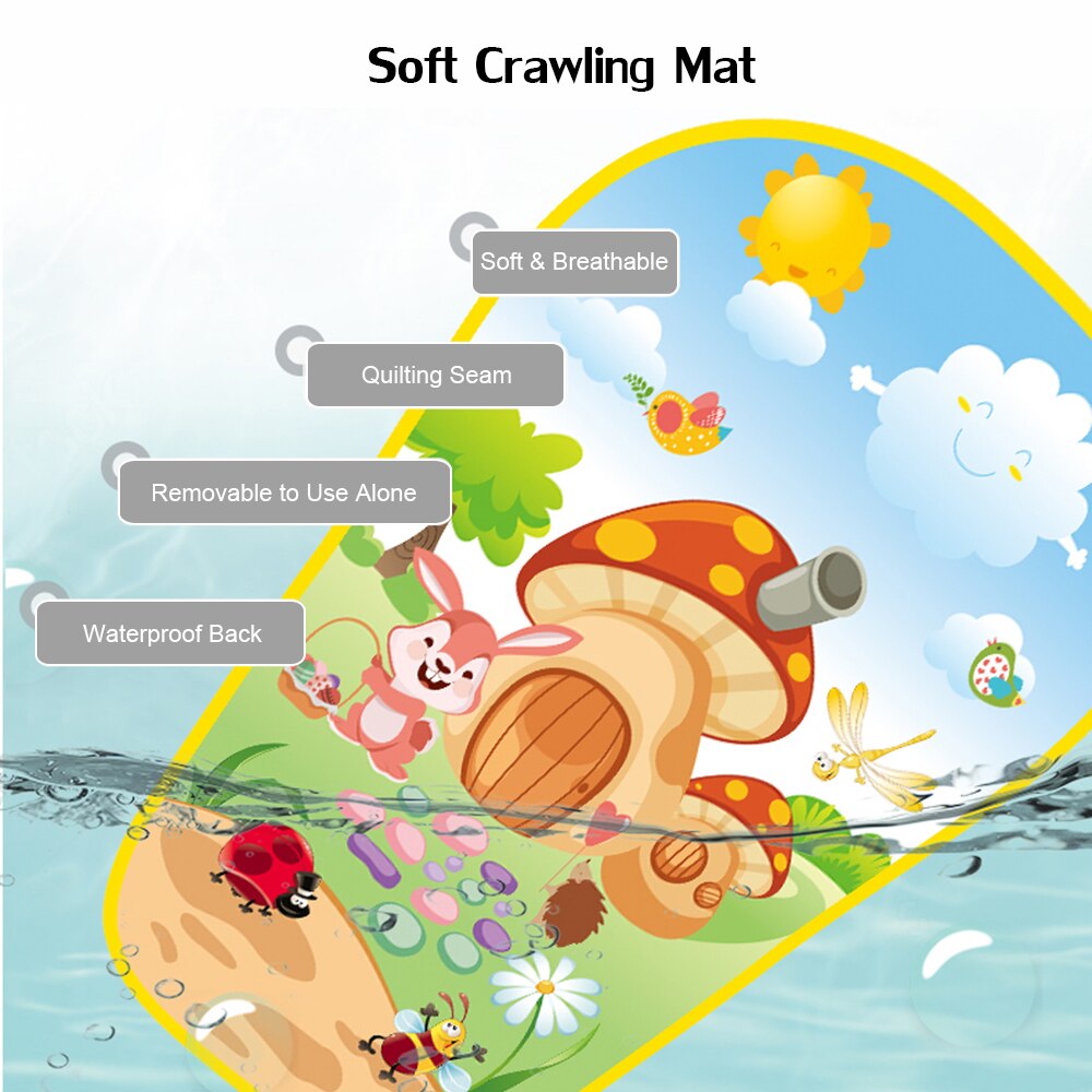 2 In 1 Baby Kick En Spelen Piano Gym Mat Rack Muziek Fitness Rack Spelen Kruipen Mat Vroege Educatief Speelgoed voor 0 ~ 36 Maanden Baby