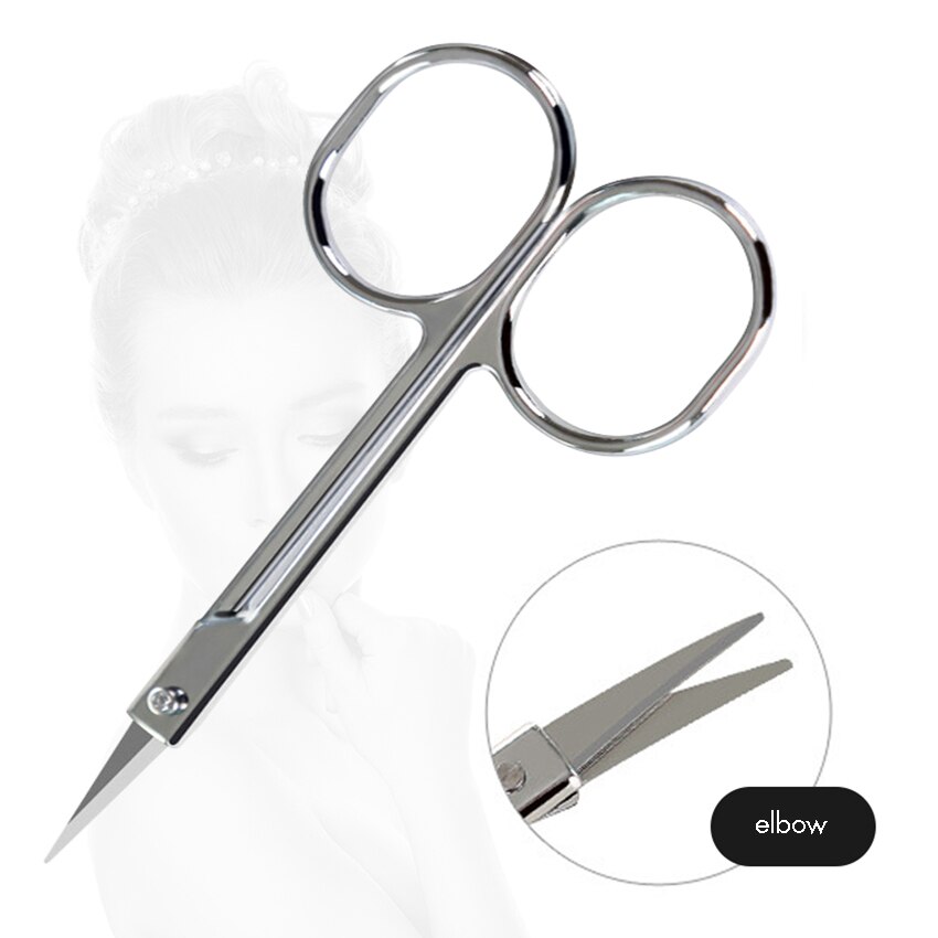 Curved Craft Scissors for Eyebrow Eyelash Extensions Stainless Steel Nose Hair & Beard Trimming Scissors for Men and Women