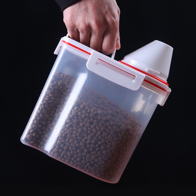 Dog Food Box Sealed Storage Bucket Cat Food Box Moisture-proof Rice Barrel Miscellaneous Grain Pet Food Barrel Measuring Cup