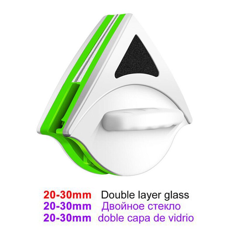 Dobbeltsidet magnetisk vinduespudser børste glasrengøring husholdningsvaskvinduer viskermagnetglasrensere til vask af vinduer: 20mm-30mm