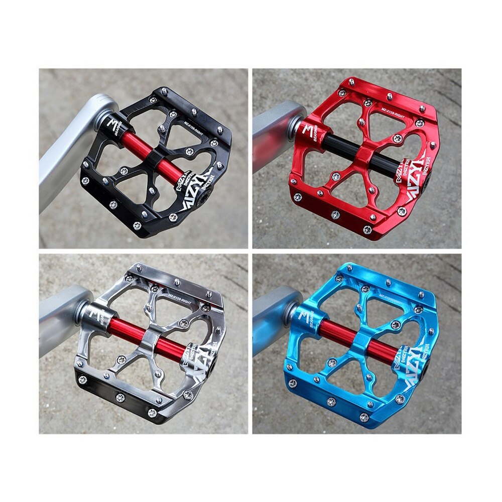 MTB Road Bike 3 Bearings Mountain Bike Pedals Platform Bicycle Flat Alloy Pedals 9/16" Pedals Cycling Non-Slip Alloy Flat Pedals