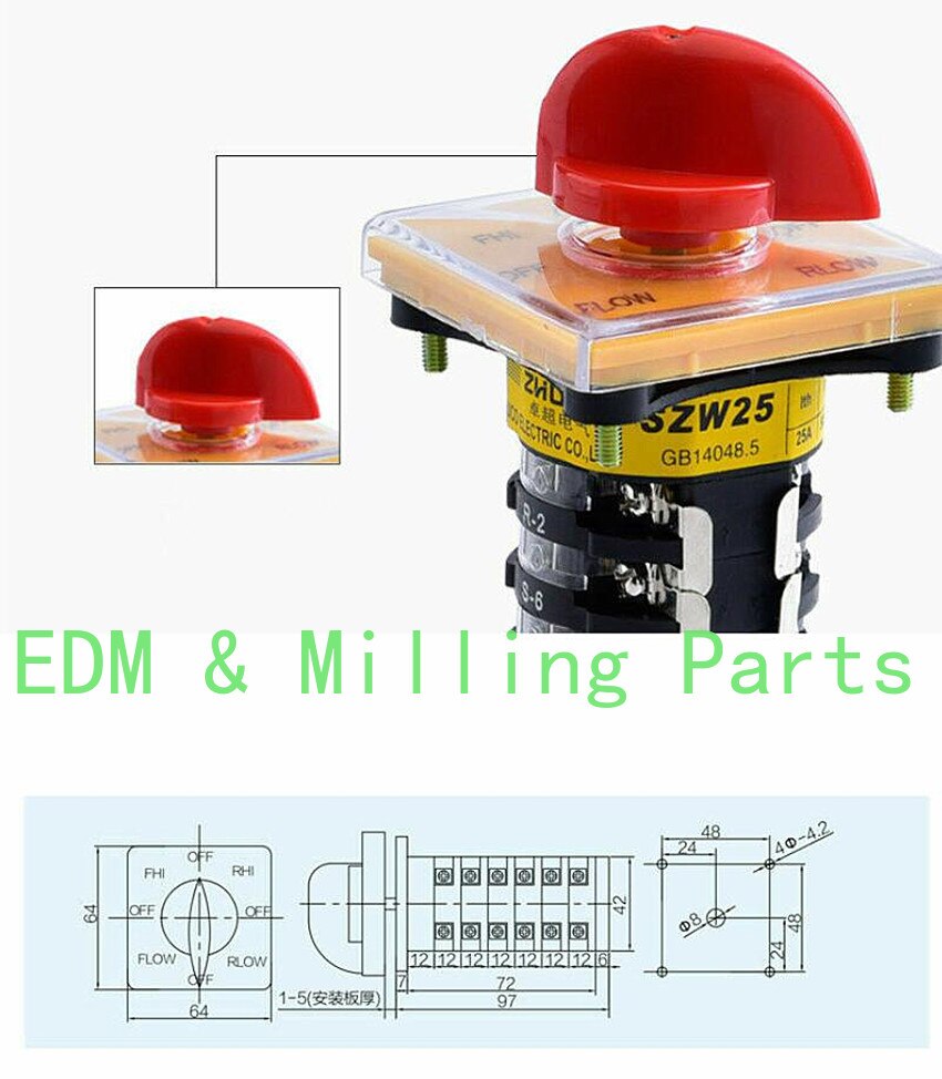 Milling Machine Switch Six Part Forward Reverse Universal Transfer CNC Mill Tool For Bridgeport Mill Part