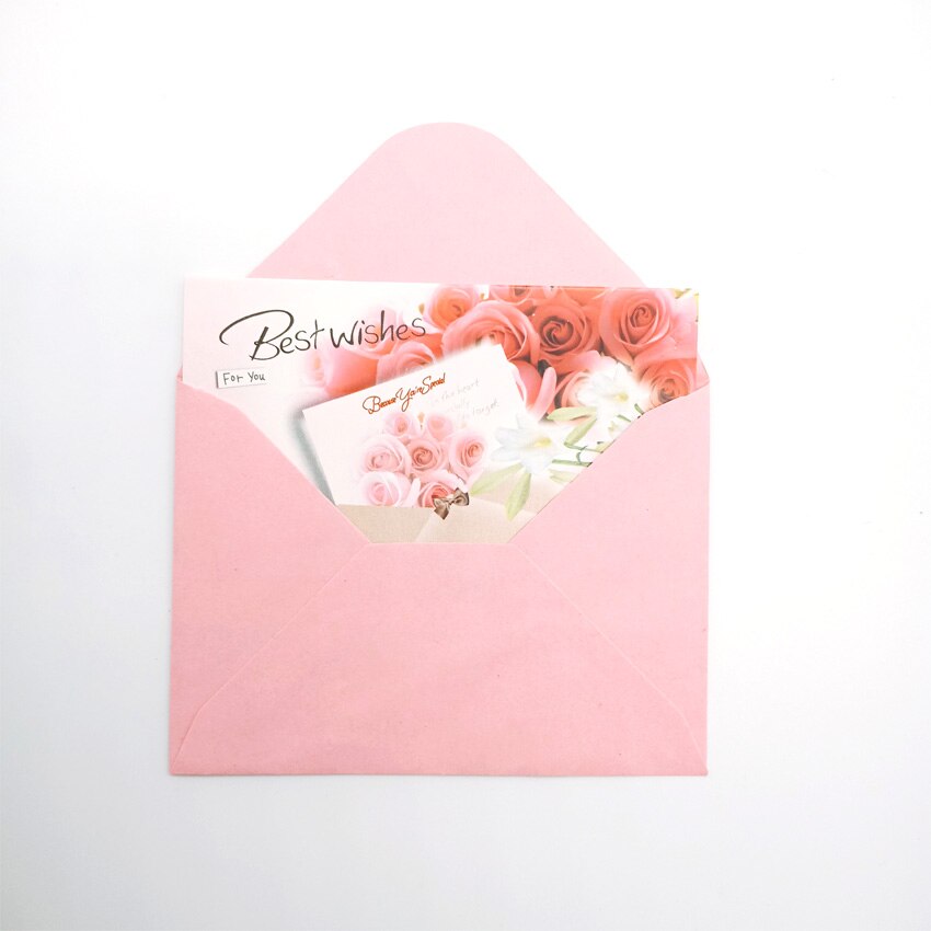 10 Stks/partij Mooie Bloemen Zegen Kleine Wenskaart Met Envelop Cards Kerst Card