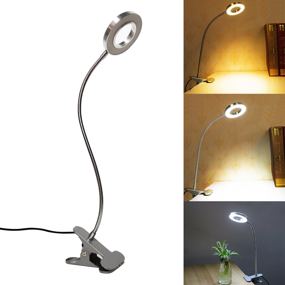 Table Lamp Led Desk Lamp Touch Clip Study Lamps Magnifier Gooseneck Desktop usb Table Light For Study Room Bedroom Travel