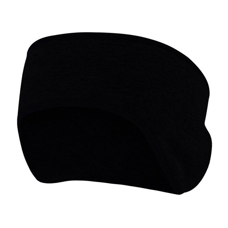 Warm Oorbeschermers Unisex Vrouwen Mannen Fleece Oor Warmer Winter Head Band Ski Oorkap Hoofdband Haarband Oorwarmers: Black