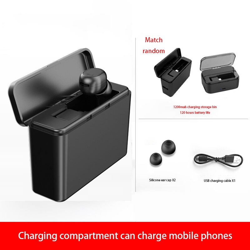 Wireless bluetooth Earphones mini ultra small driving sports ear type oppo for apple vivo Huawei universal earplugs: Black Exalted