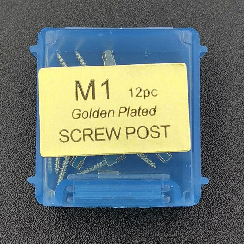 12 stücke Zahn Gold Überzogene Schraube Post S1 S2 S3 L1 L2 Edelstahl Zahn Schraube Beiträge M1 M2 M3 einzigen Paket Zahn Materialien: M1