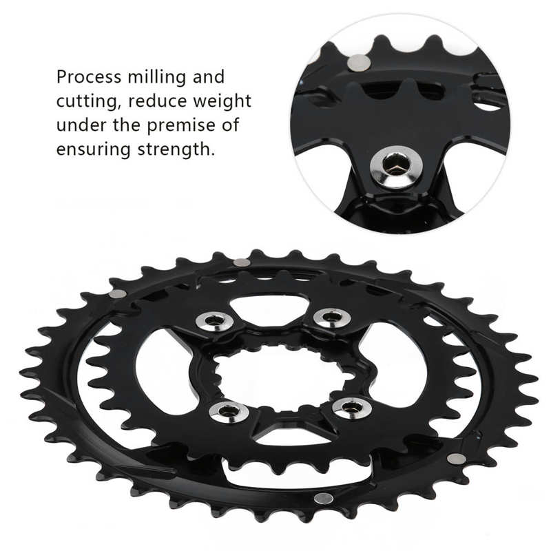 Bicycle Crankset GXP Direct Install Double-disc Mountain Bike 38-28T Speed Change Disk Crankset Chainrings Bicycle Chainring