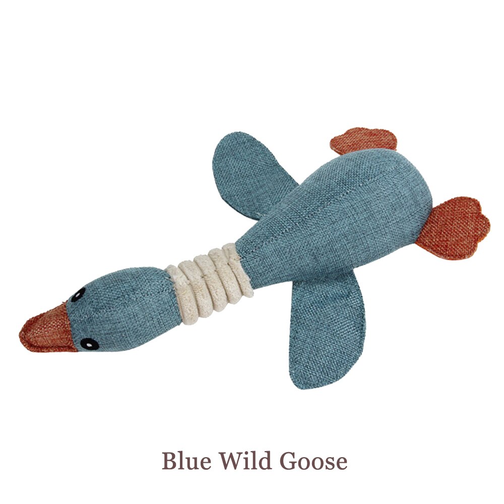 Miflame Large Dogs Toys For Pet Accessories Labrador Poodle Toys Dinosaur Small Dog Supplies Squeaky Puppy Toy For Pet Toy Chew: Wild goose blue