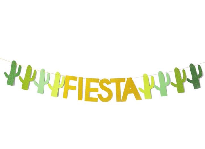 1 Juego de banderines dorados con letras verdes de papel con forma de cactus para Final guirnalda de bandera para decoración de despedida de soltera: 7
