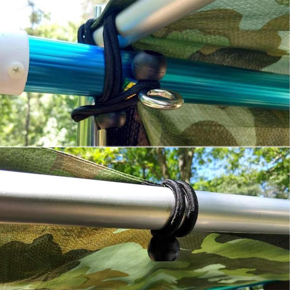Bungee cord ball tarp canvas tarp flagpole tie cord ends shock elastic loop tie cord fixed boat pole tent accessories