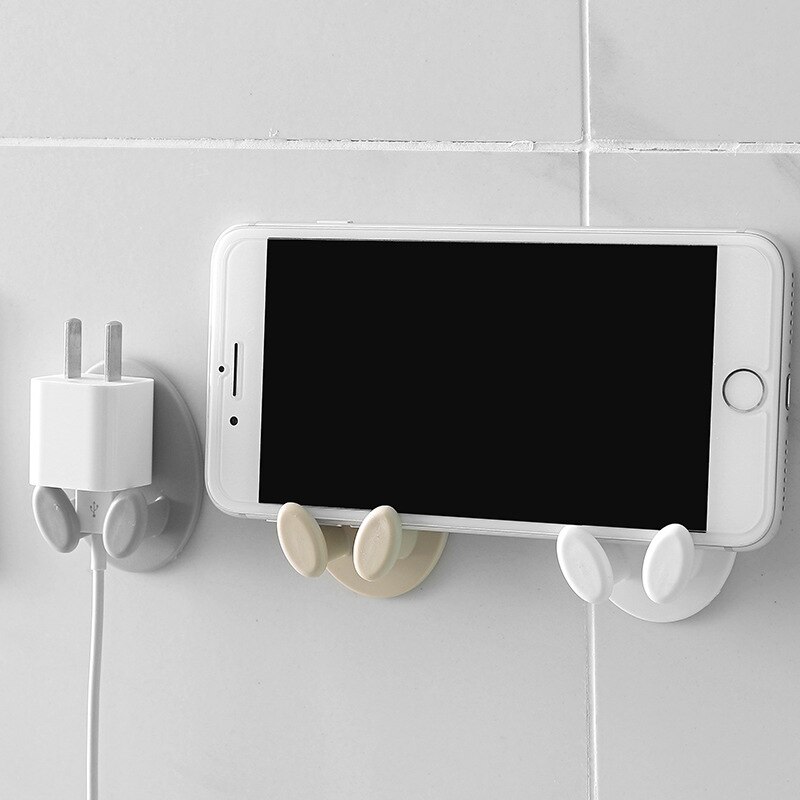 2pcs Hook Plug Strong Stick Hook Plug Finishing Nail-Free Stick Hook Oval Socket Hook Power Cord Storage Rack