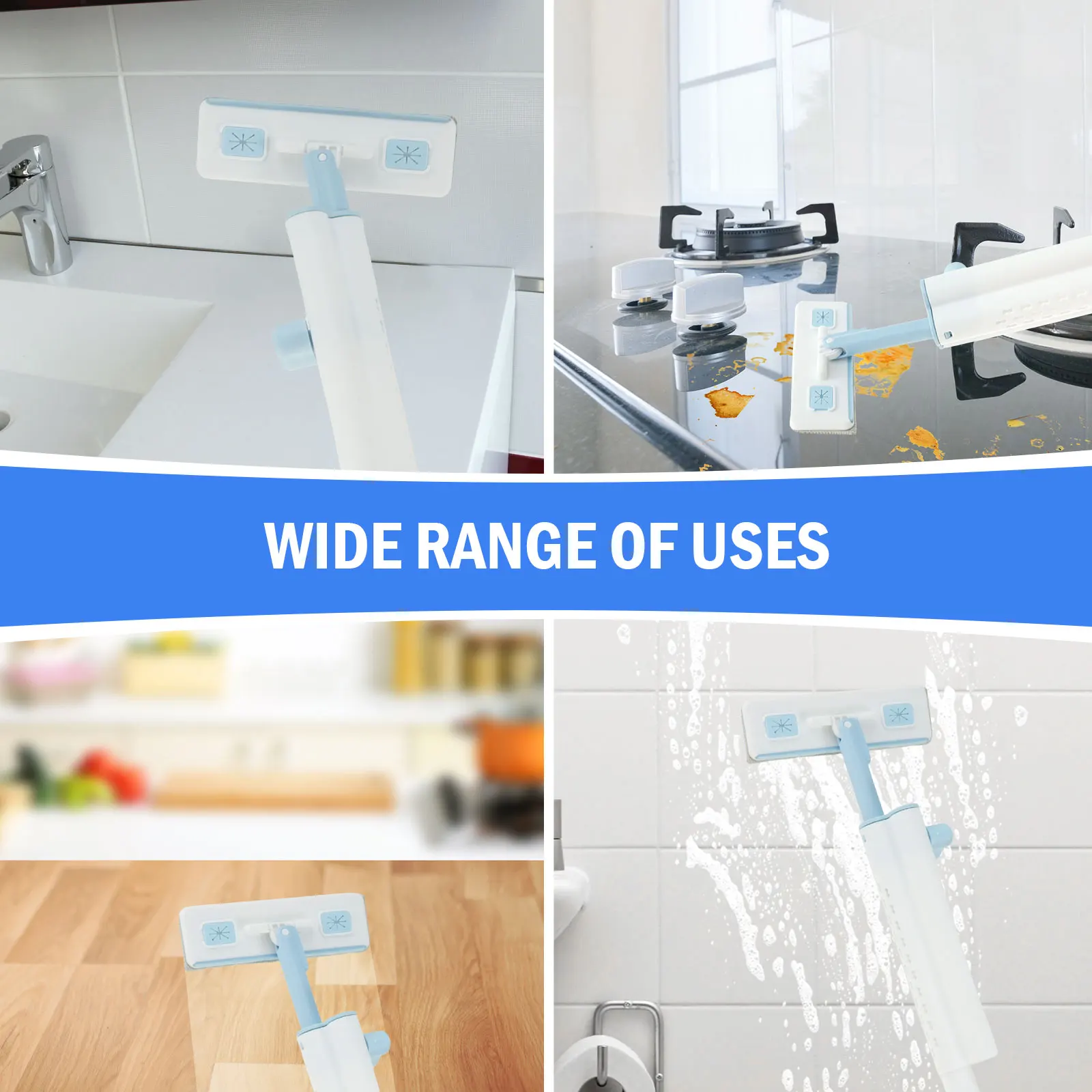 Mini Mop Zelfknijpende Mop Handsfree Reiniging Opvouwbare Thuis Mops met 4 Vervangende Doek Pad Huishoudelijke Keuken Schoonmaken tool