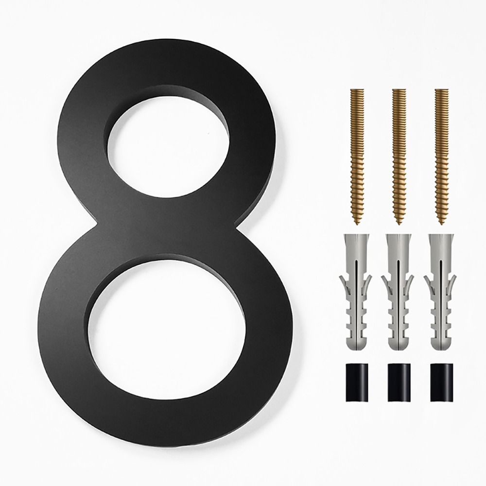 6" Floating House Number Modern House Numbers Garden Door Number with Nail Kit Black 911 Visibility Signage Mailbox Decor: ROSE RED