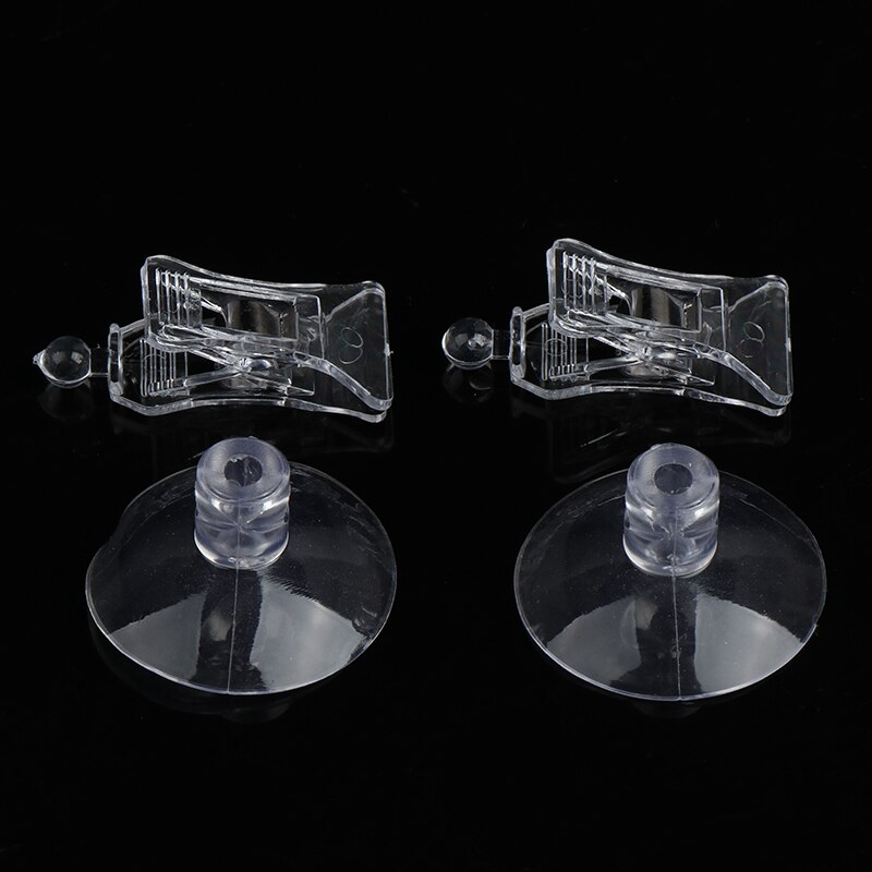 1Pc Clear Plastic Suction Cup Clip Advertising Clip Suction Cup Transparent Clip Office Home Accessories