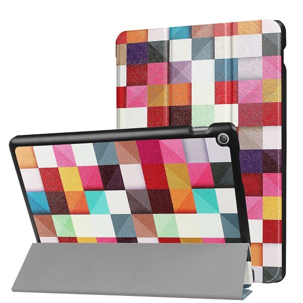 Leren hoes voor asus zenpad 10 z301 mlf  z301ml z301 10.1 " tablet (release) met driehoekige standaard magnetische hoes: Half