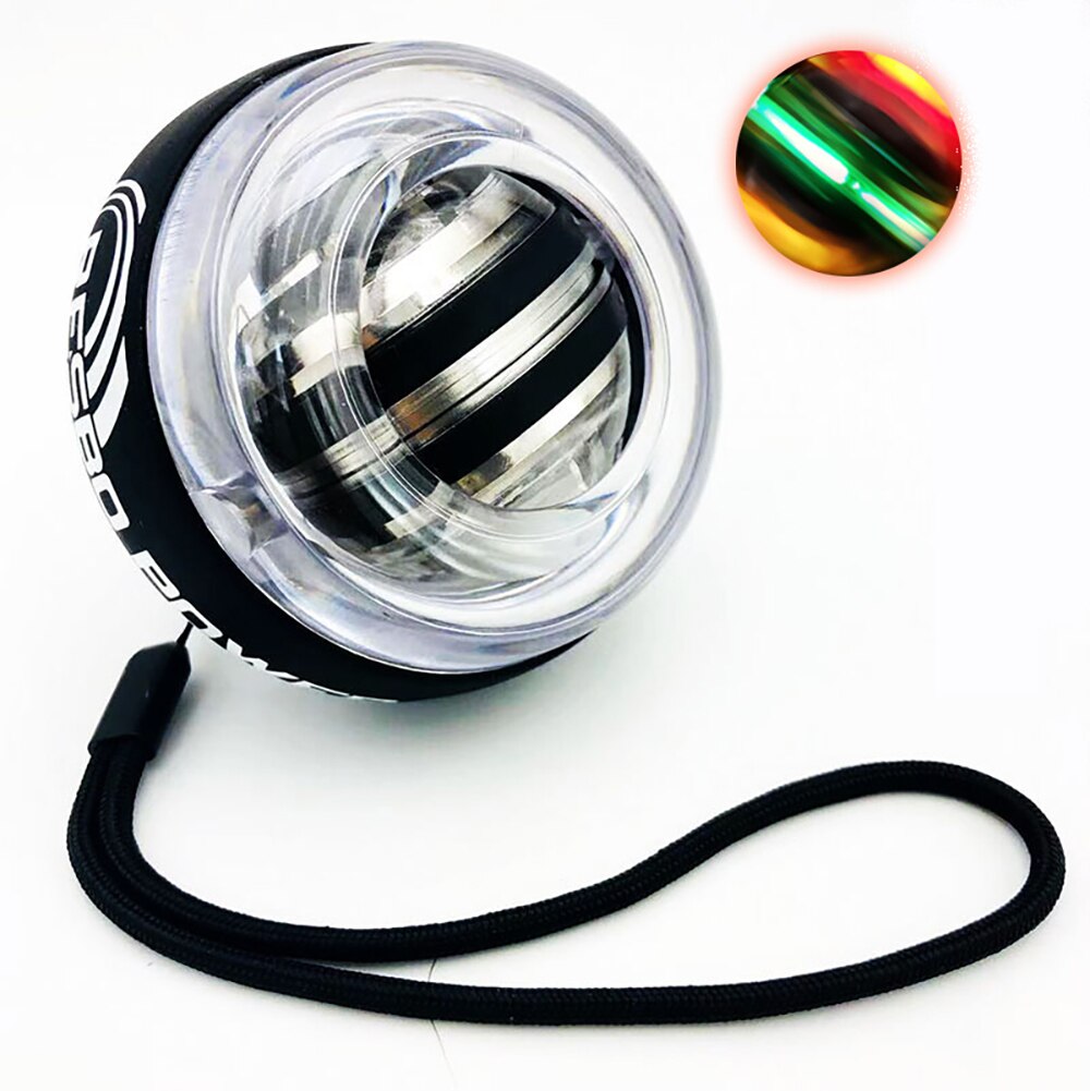 Auto-Start Stärken Volle Metall Power Handgelenk Ball Unterarm Muskel Training Kreiselsicherheitssensor Ball Stumm Metall PowerBall Gym Exerciser: colorful lamp