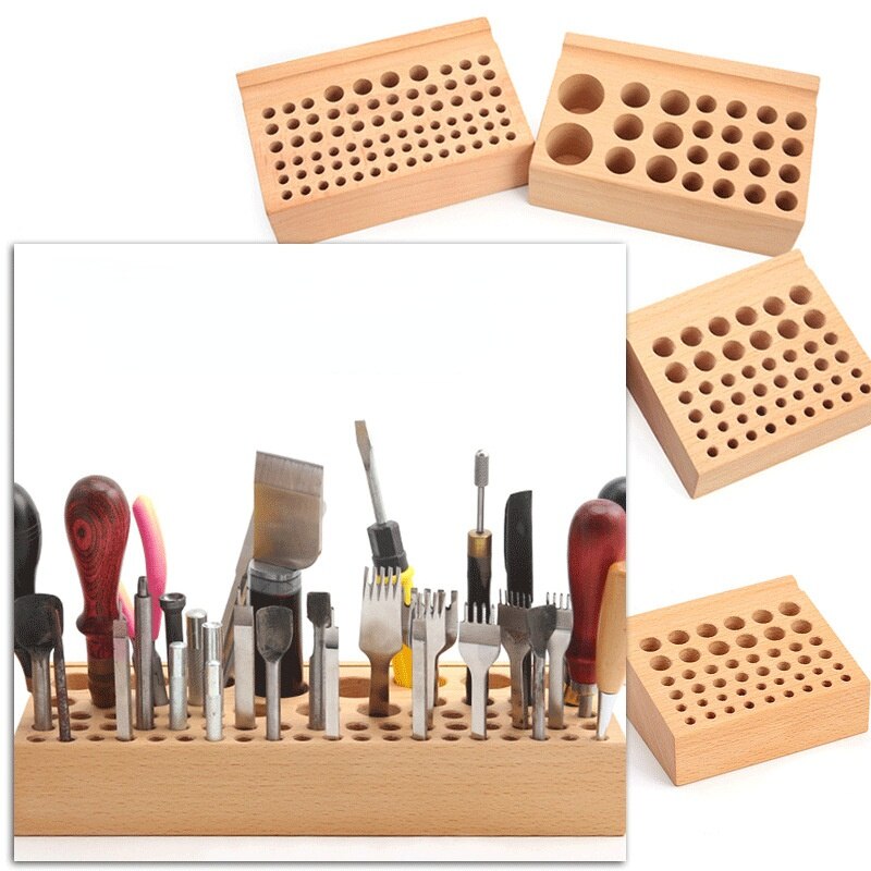 Leather Tool Storage Rack Round Punching Diamond Cutting Storage Table Printing Tool DIY Handmade Art Table