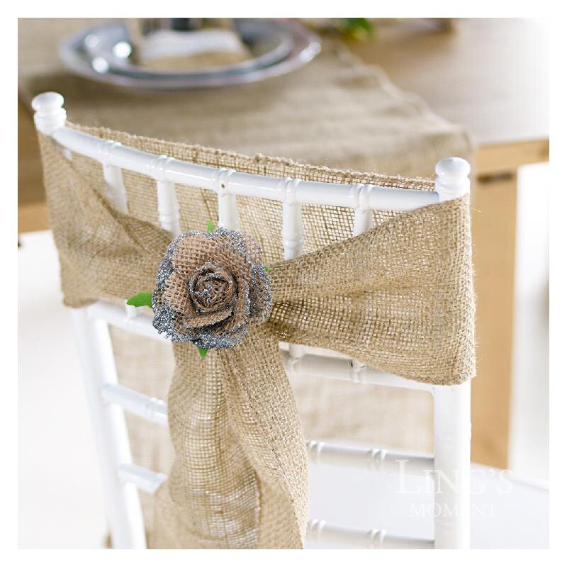 Têtes de roses artificielles en Jute, 5 pièces, fausses fleurs, Burlap, pour un mariage, un anniversaire, un mariage, un accessoire artisanal bricolage-même
