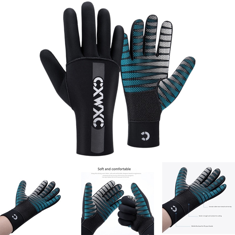 CXWXC Neoprene Diving Gloves - 3mm Thermal Winter Mittens for Snorkeling, Scuba, Surfing, Kayak