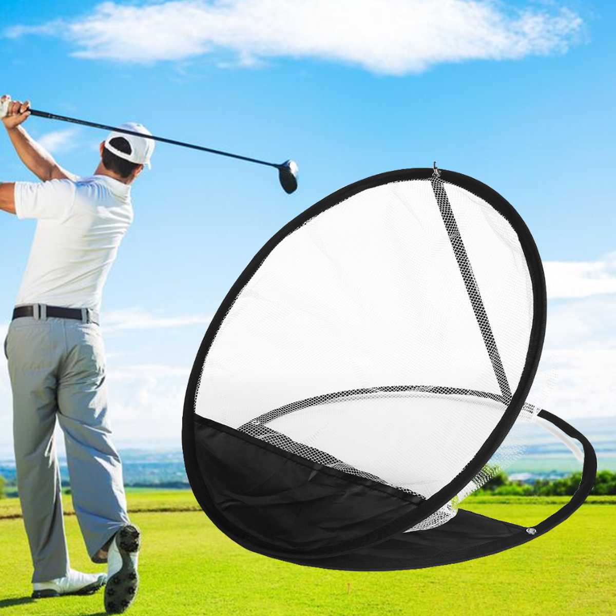 50cm Golf Cage Swing Trainer Pad Set Indoor Golf Ball Practice Net Golf Training without the mat