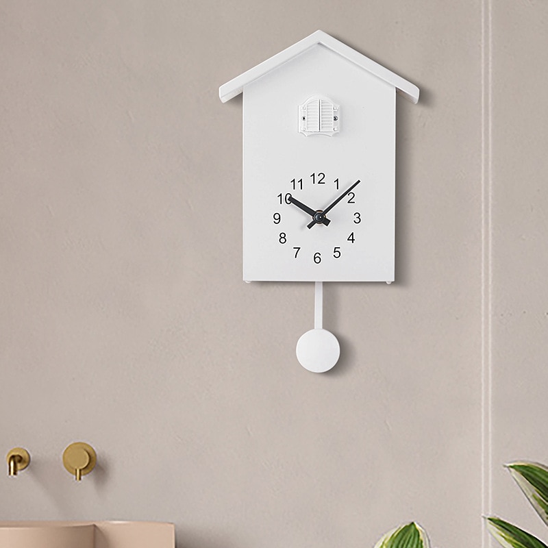 Gjøkur klokke veggklokke- bevegelse hytte-stil, minimalistisk moderne blå