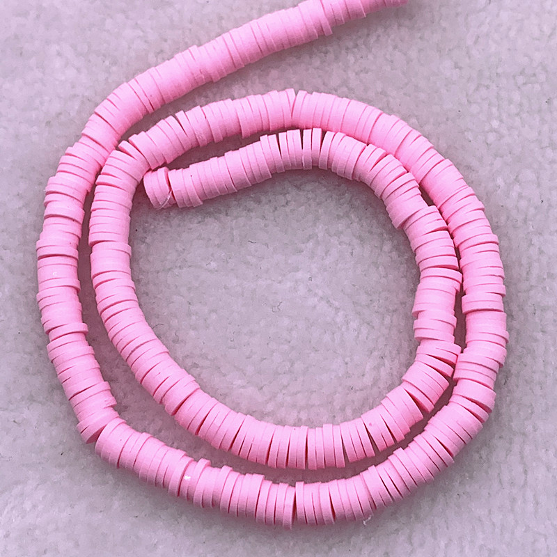 6mm Flat Round Handmade Polymer Clay Beads Spacers Loose Disc Bead for Jewelry Making Findings DIY