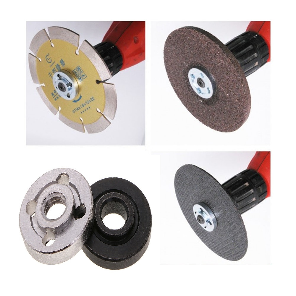 M14 Thread Replacement Angle Grinder Inner Outer Flange Nut Set Tools Grinding Angle Grinder Accessories Flange Spanner Set