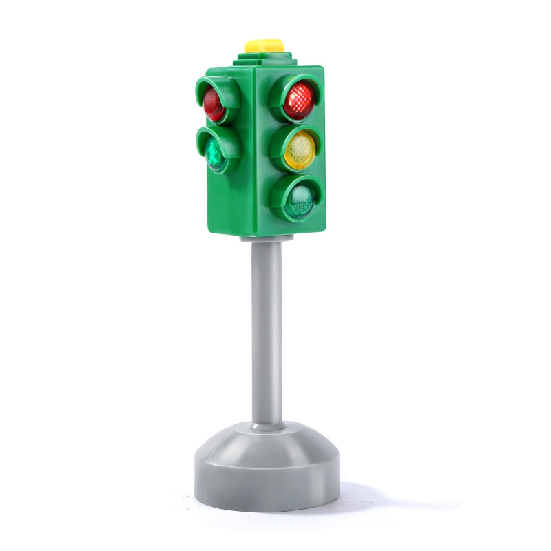 Mini Traffic Signs Road Light Block with Sound LED Children Safety Traffic Light Model Kids Traffic Light Toys