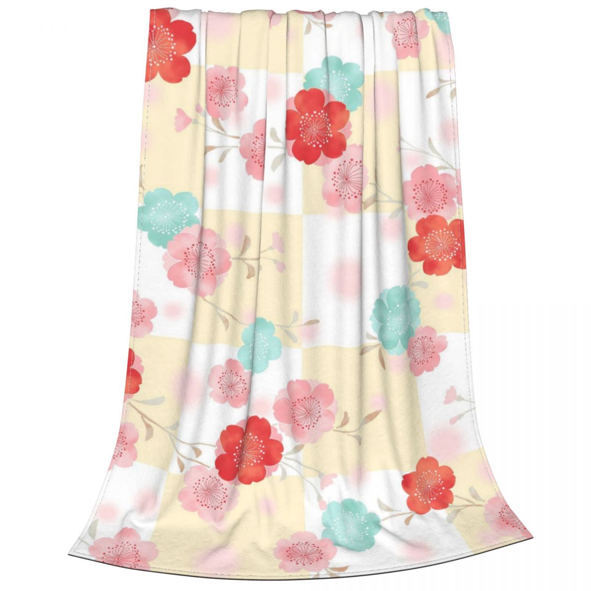 JEMIDI XXL Warme Fleece Deken - Knuffeldeken Voor Op De Bank - 180 X 220 Cm Wasbaar Beige