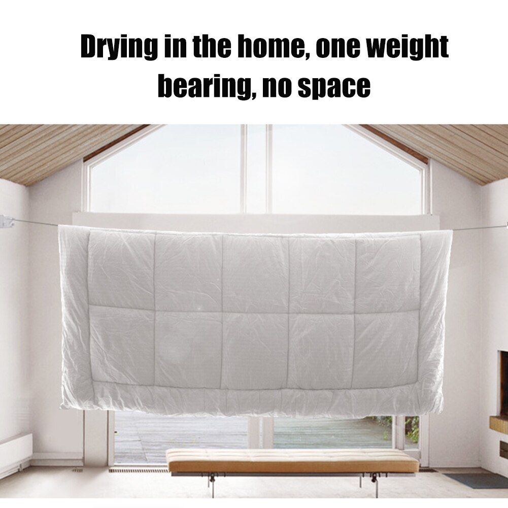 Retractable Clothesline ABS Case Wall Mounted Dryer with Adjustable Pulley Braided HFing