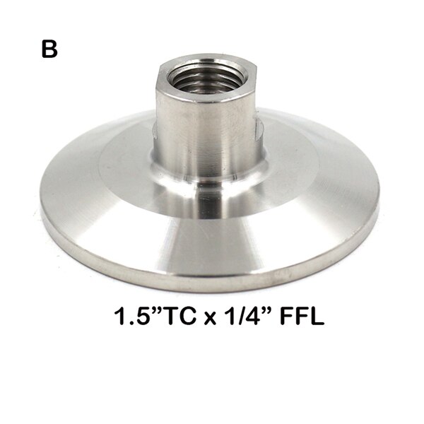 1.5 "tri clamp  x 1/4 " flare montering sanitær 304 rustfrit bryggeri hardware hjemmebrygget fittings: B