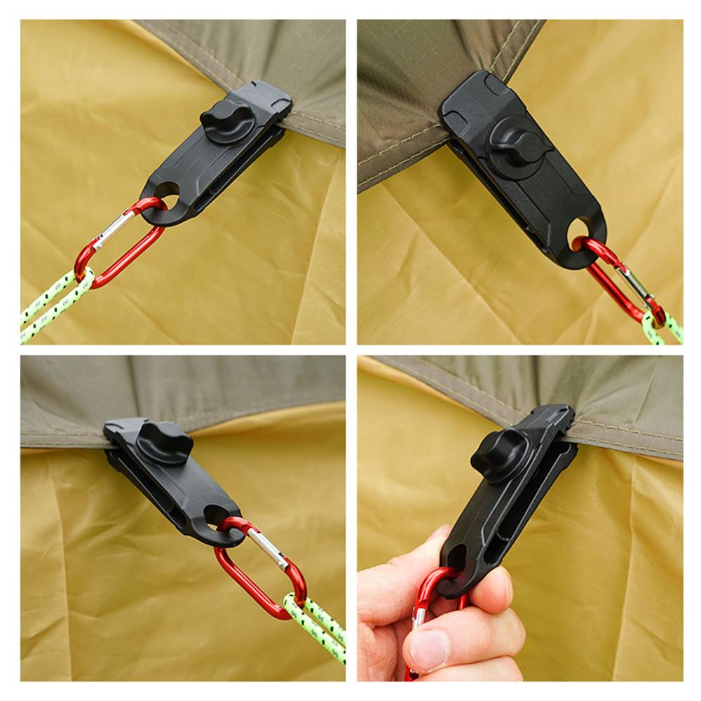 10pcs tent hike tarp clips Durable Premium Lock Grip Canopy Clamp for Awnings Camping Tarps Caravan