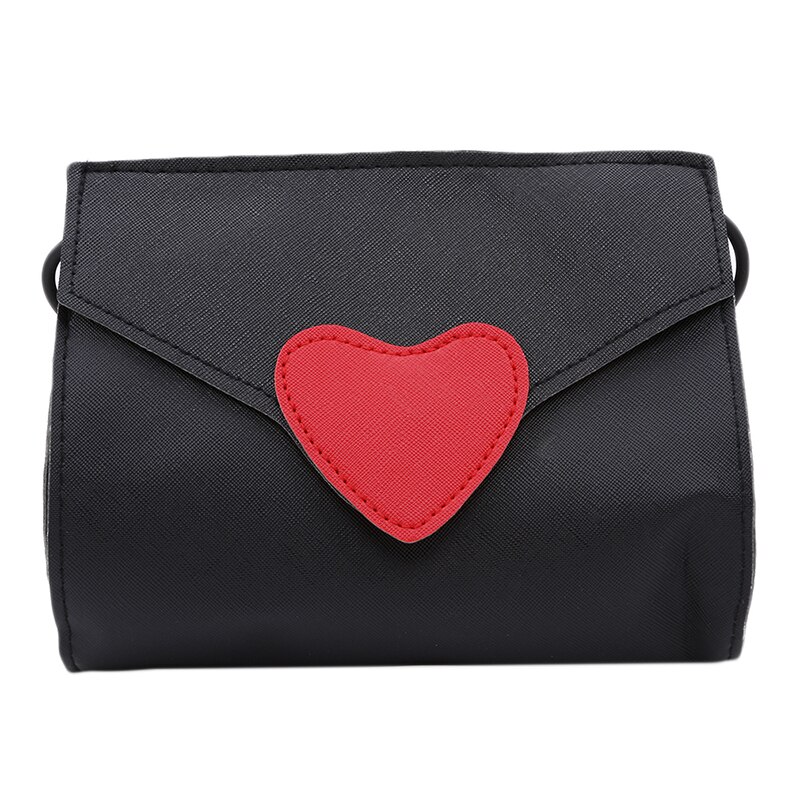 Kjærlighets hjerte mønster kvinner pu lærvesker budbringer bag mini skulderveske 3 farger