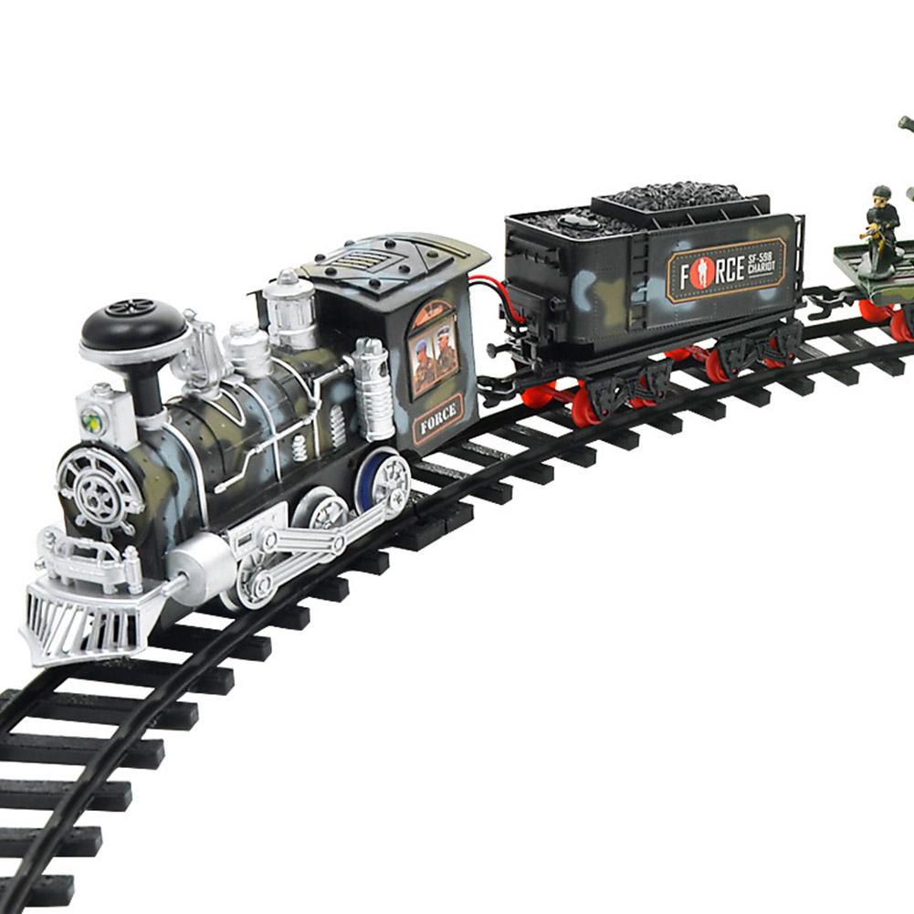 Elektrische Dynamische Stoom Rc Trein Set Simulatie Model Speelgoed Voor Kinderen Oplaadbare Kinderen Afstandsbediening Speelgoed: Military