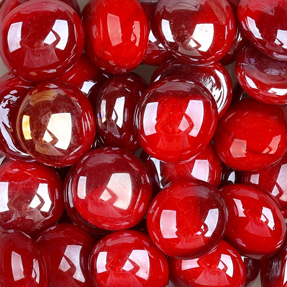 Pierres précieuses en verre opale moyen, 200g/38 pièces, 17-22mm, gouttes de perles, pépites, rouge Orange Opaque, bricolage, mosaïque, artisanat: DO52