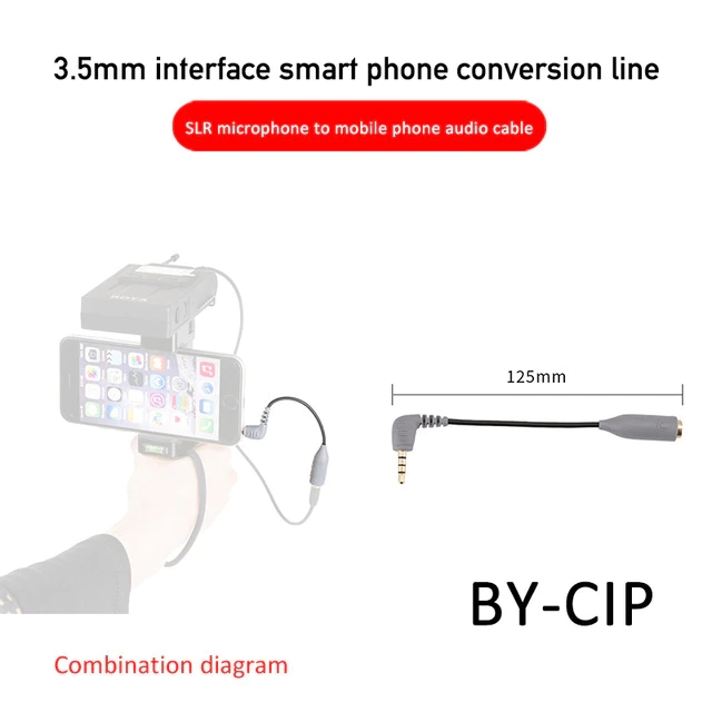 BOYA – câble audio TRS vers Lightning/type-c pour téléphone Android Apple, câble d&#39;extension de microphone, BY-K1/BY-K6 mm, 3.5, K2, K3, K4, K5: BY-CIP