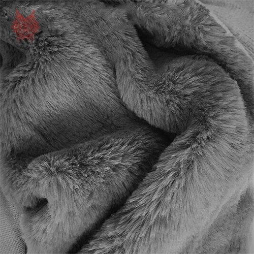 Di alta qualità 1cm peluche della pelliccia del faux tessuto per il cappotto di inverno del coniglio del faux dei capelli del tessuto del panno per il FAI DA TE il trasporto libero 160*50cm 1 pezzo SP3931: grigio per pic