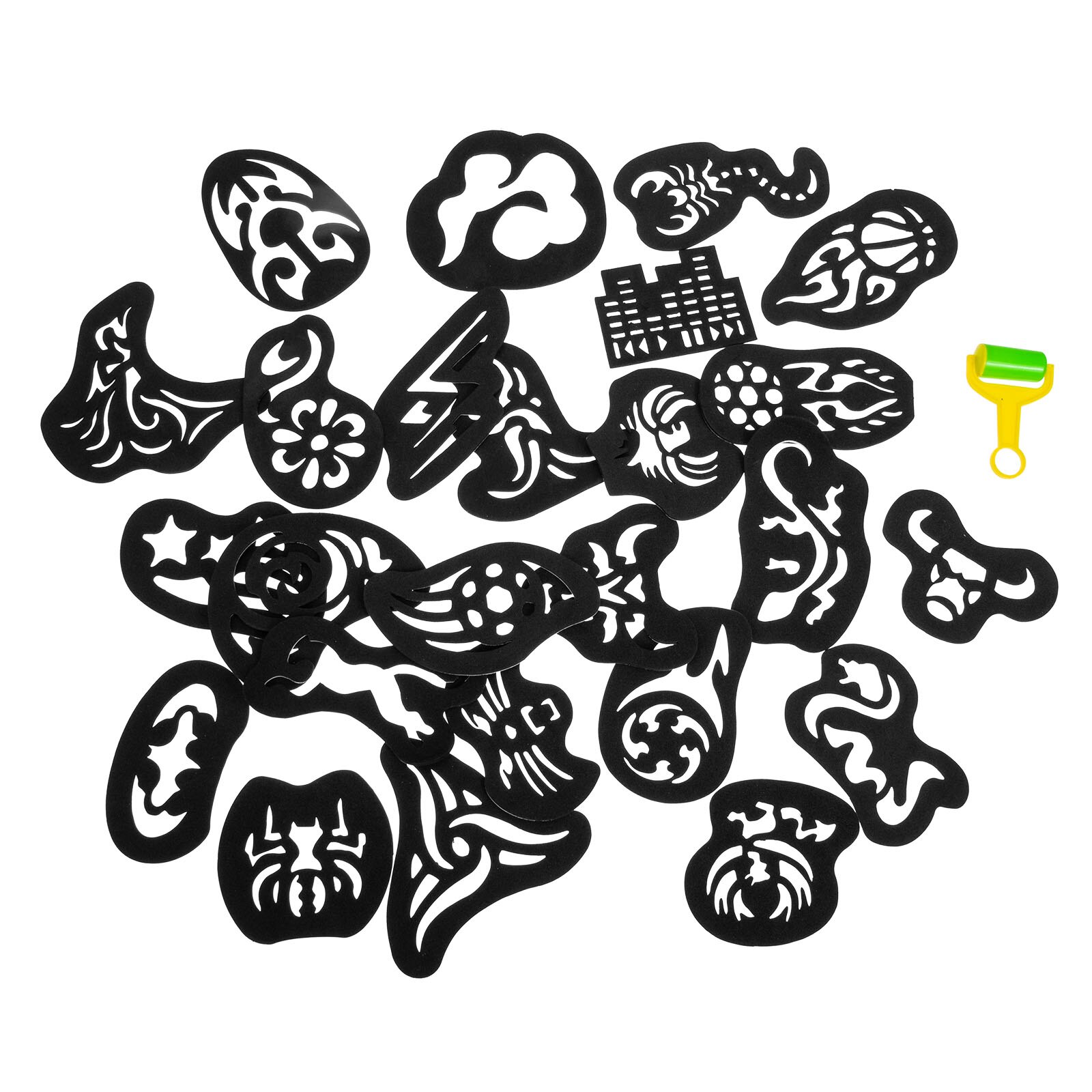 25 Sheets Multi-use Tattoos Stencils Hair Tattoos Stencil Body Tattoos Molds: Default Title