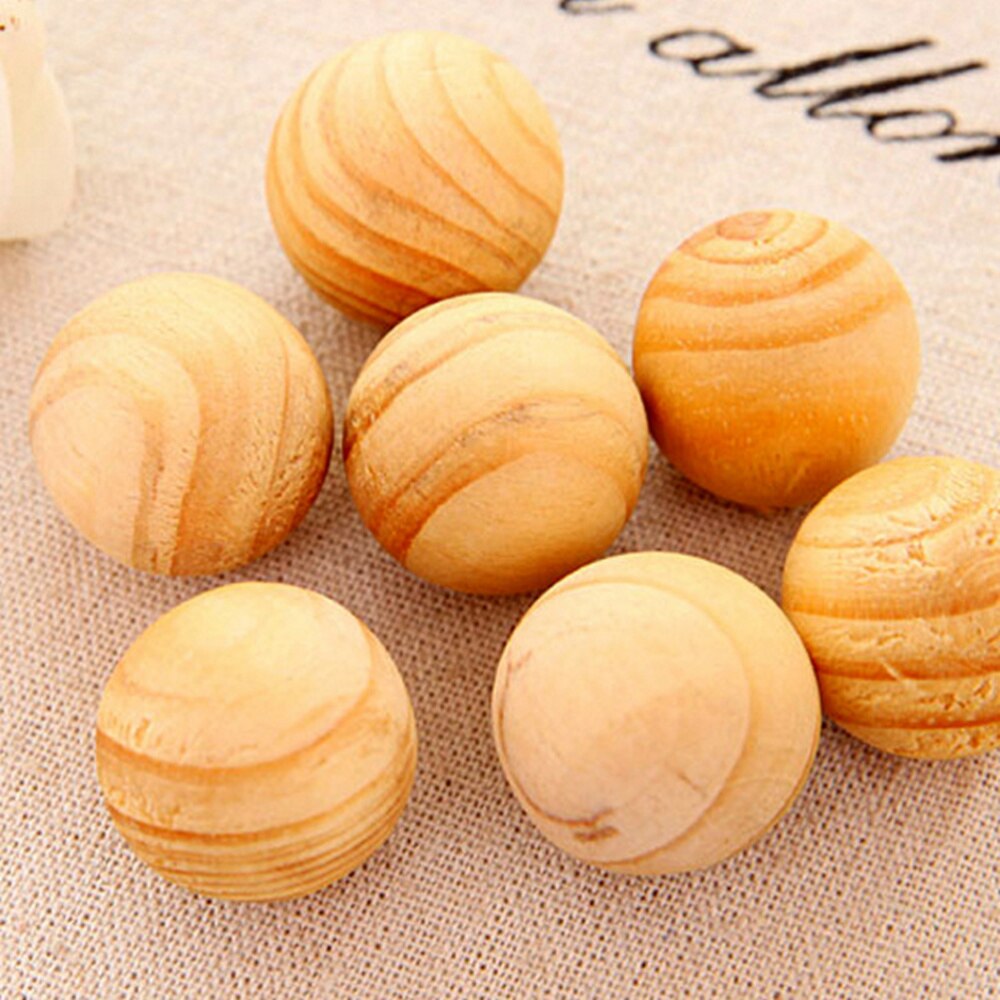 20pcs/pack Natural Cedar Wood Balls Moth Repellent for Drawers Storage Boxes Closets: Default Title