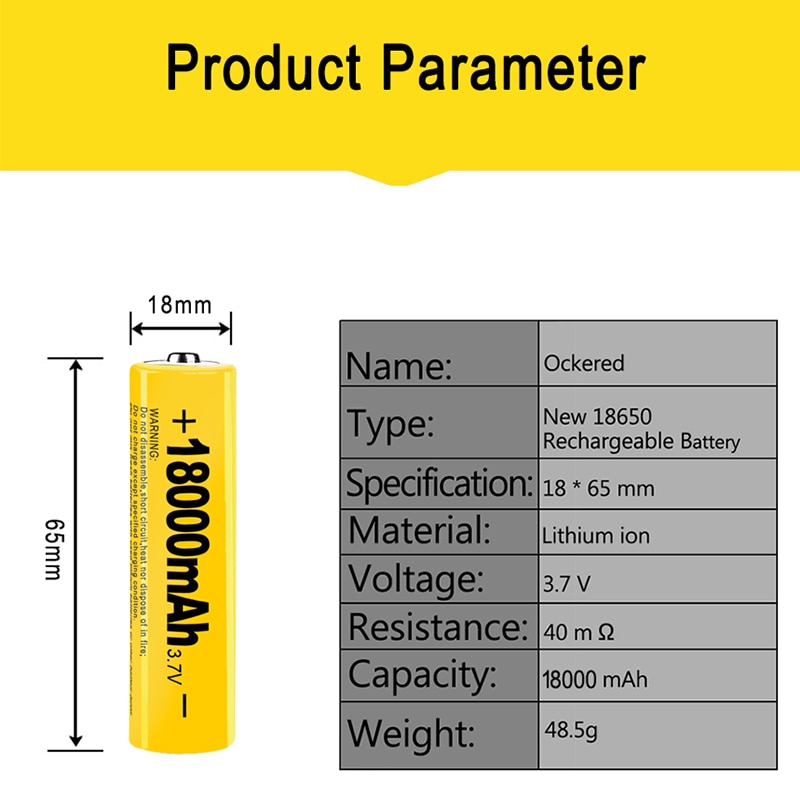18650 batteri 3.7v genopladeligt litium batteri med pcb til lommelygte batteri med gratis 18650 usb batterioplader